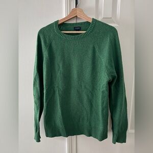 J. Crew Factory Men's Forest Green Wool Crewneck Sweater